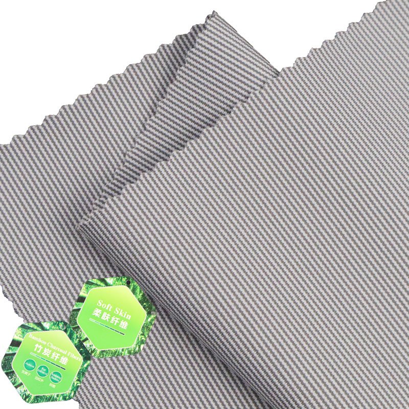 bamboo charcoal high elastic thick yoga polyamide anti bacterial free cut interlock polyester athletic fabric for pants