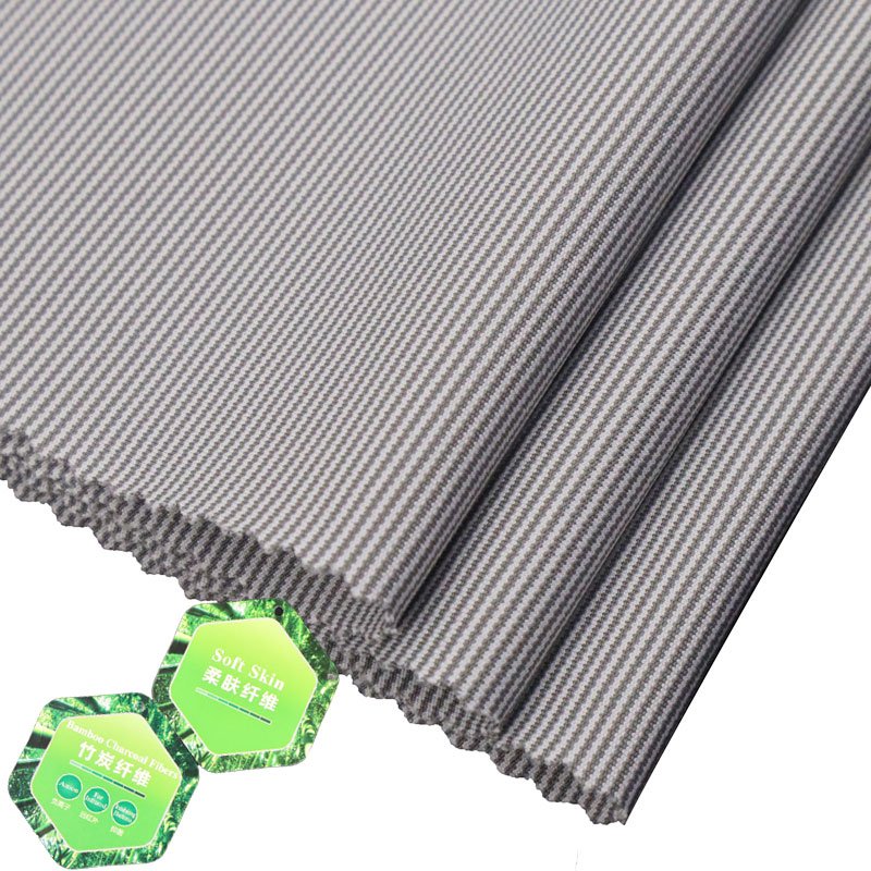 bamboo charcoal high elastic thick yoga polyamide anti bacterial free cut interlock polyester athletic fabric for pants
