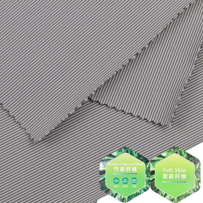 bamboo charcoal high elastic thick yoga polyamide anti bacterial free cut interlock polyester athletic fabric for pants