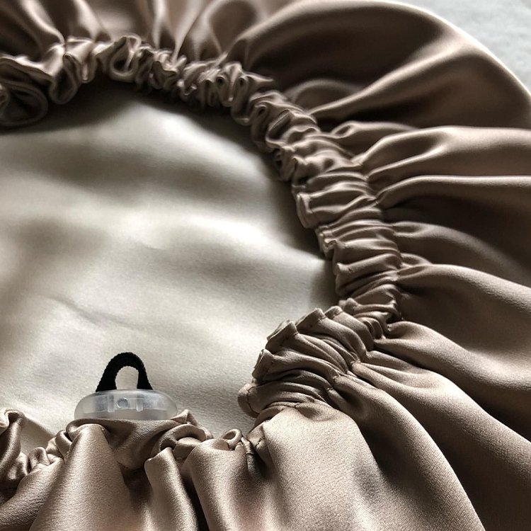 Wholesale custom logo label bamboo fiber fabric turban night cap 100% pure bamboo fiber hair bonnet for sleep