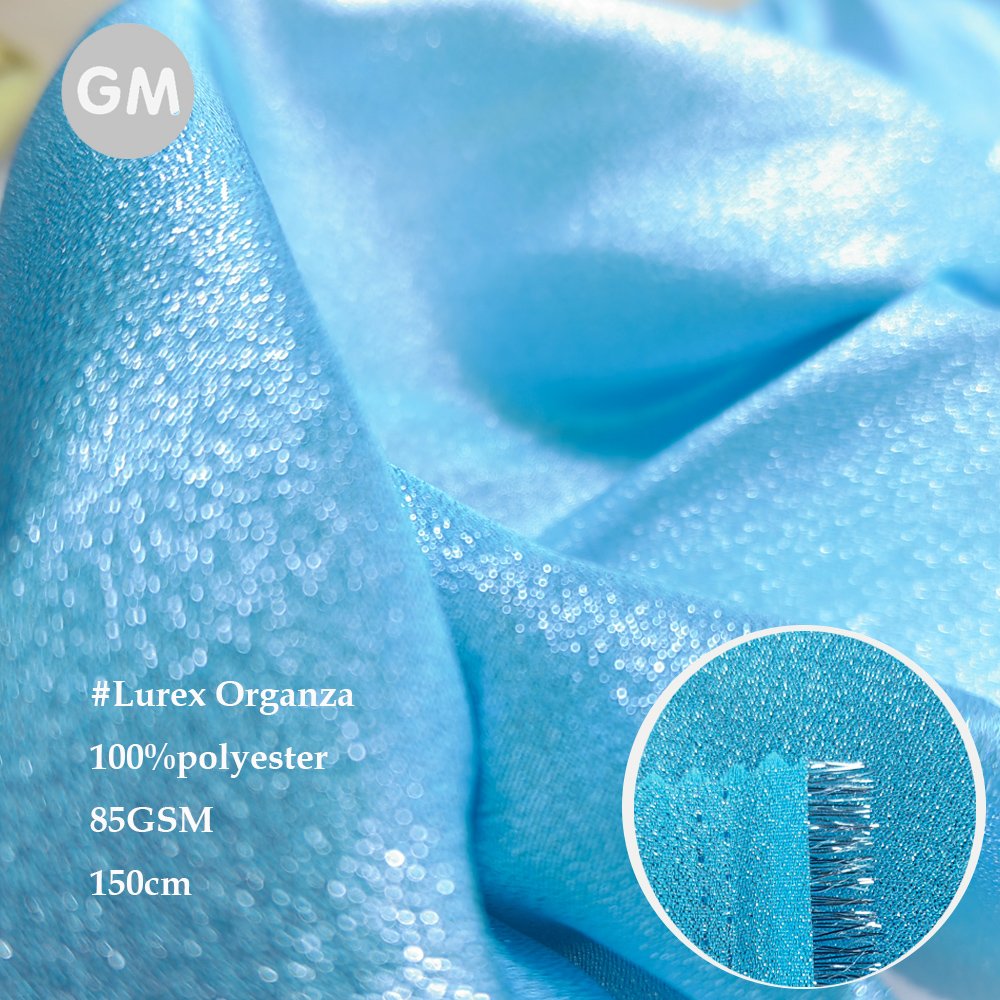 Bright Shiny lurex metallic ice queen dress crystal organza fabric sparkle moonlight organza