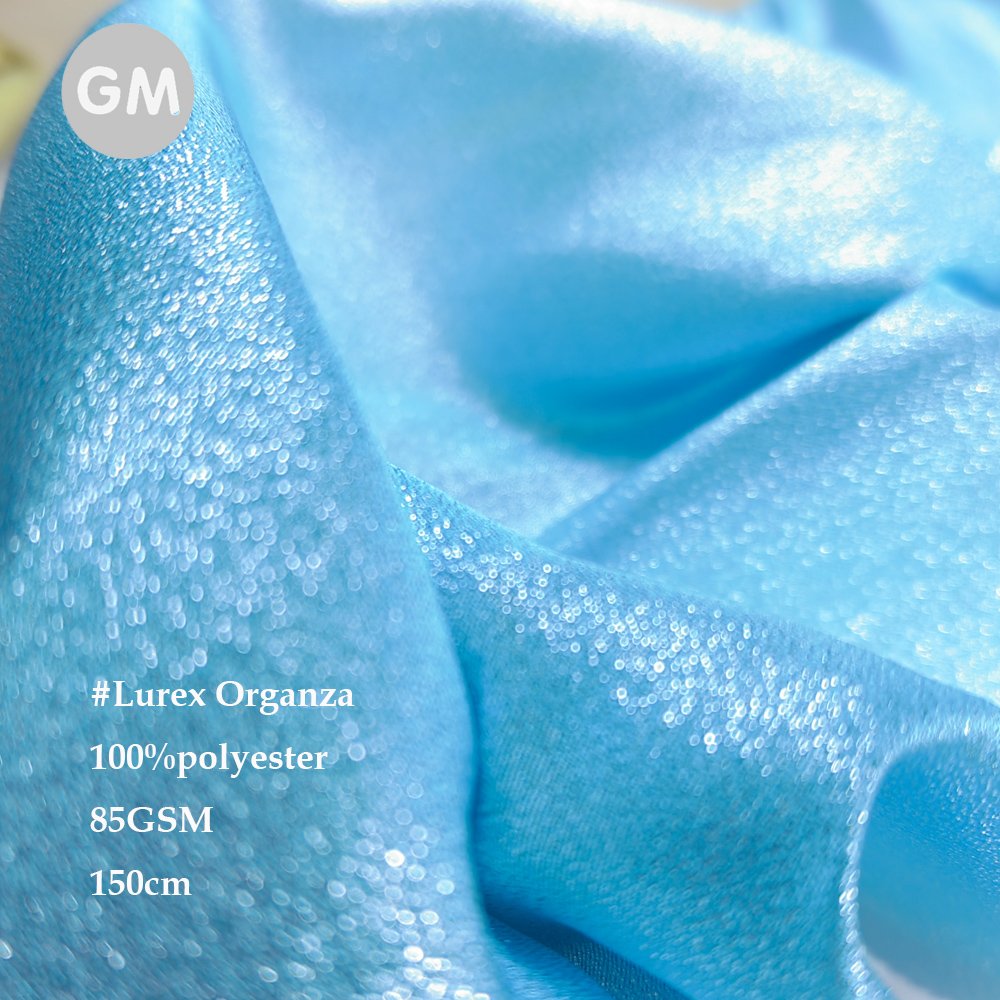 Bright Shiny lurex metallic ice queen dress crystal organza fabric sparkle moonlight organza