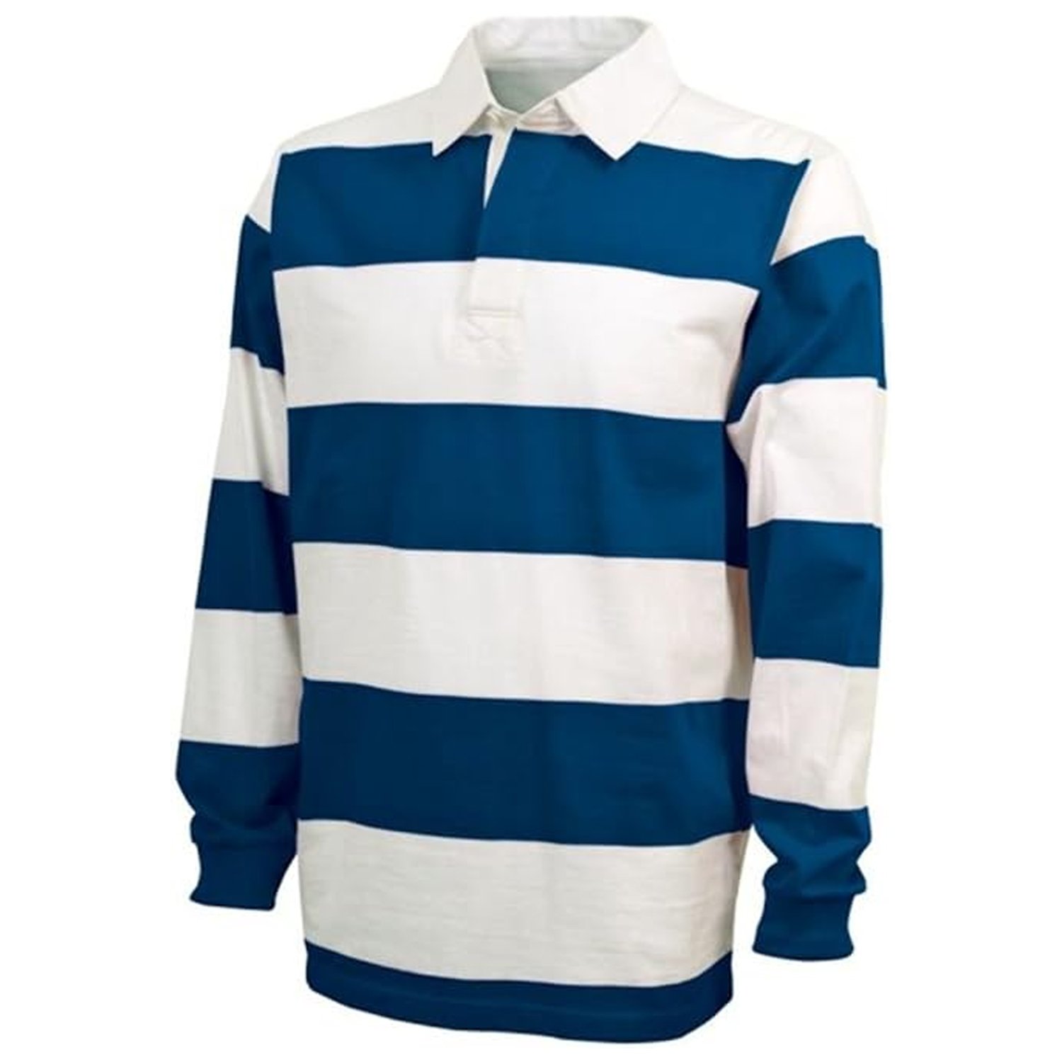 Wholesale Custom Kids Long Sleeve 100% Cotton Heavy Weight Rugby Jersey Shirts