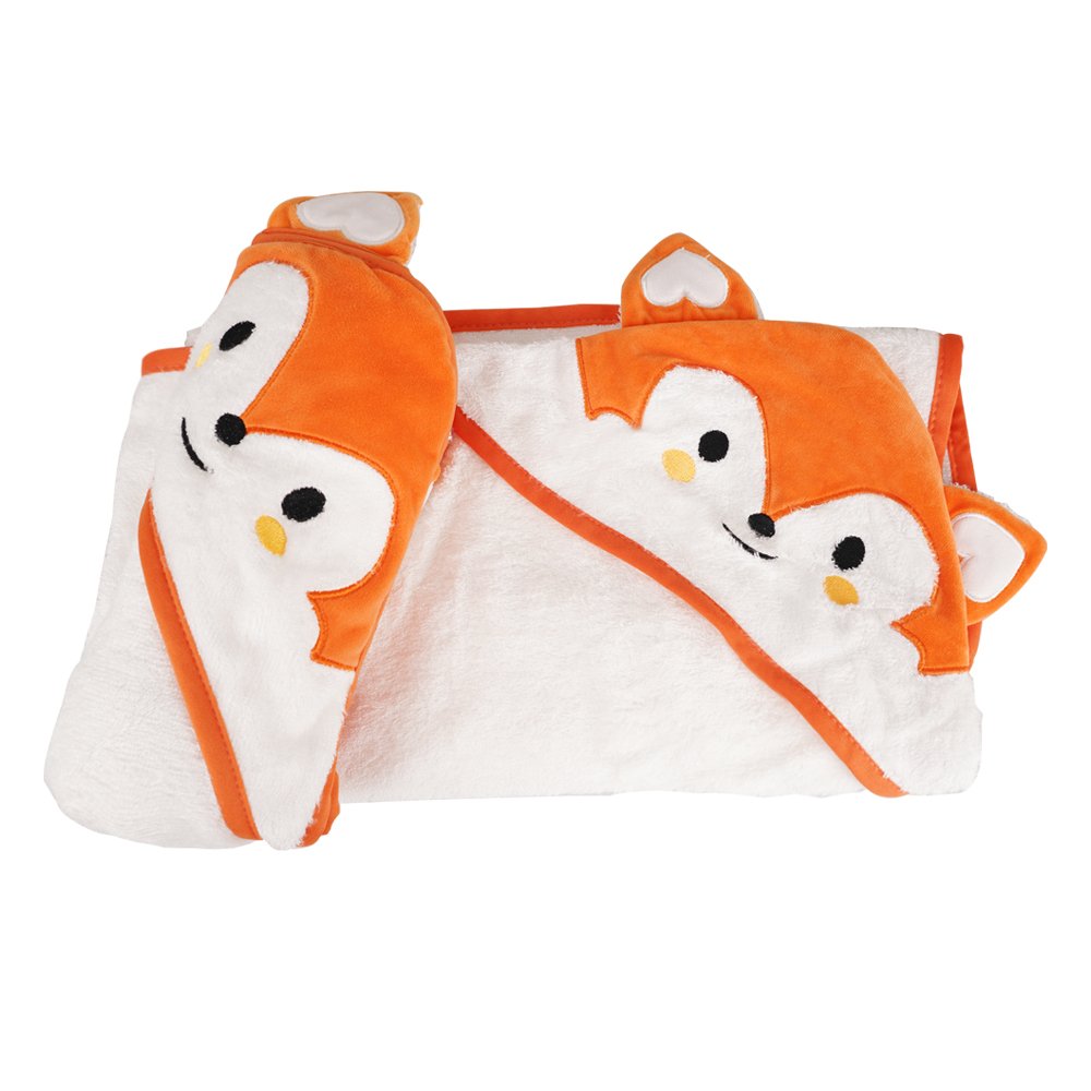 Fashion Design Fox Water Absorbent Baby Towels Bamboo Fiber Hooded Newborn Girl Boy Towel