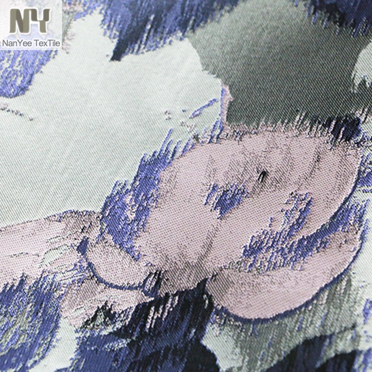 Nanyee Textile Lilac 100% Polyester Brocade Jacquard Fabric
