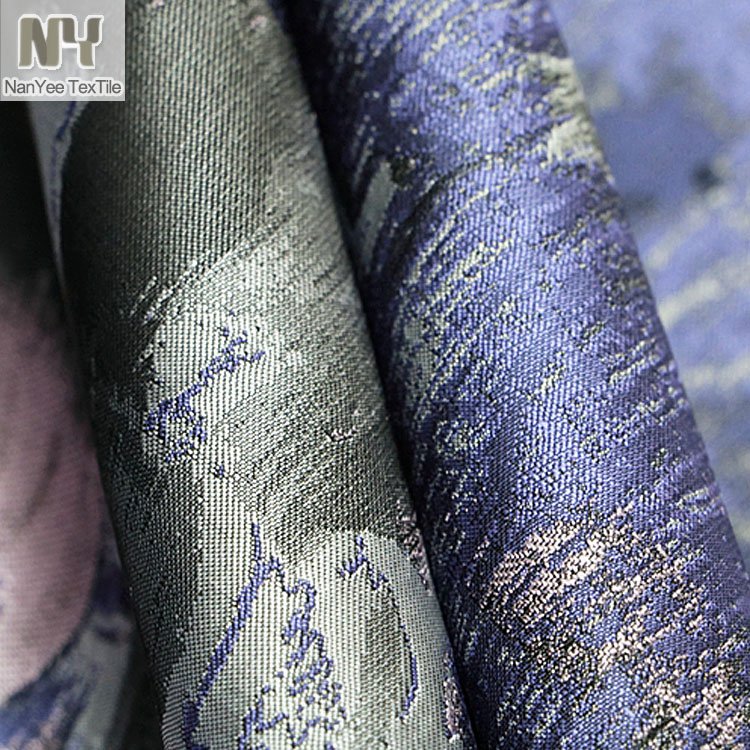 Nanyee Textile Lilac 100% Polyester Brocade Jacquard Fabric