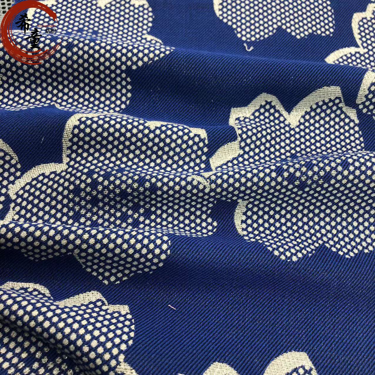 Metallic Jacquard brocade fabric top Quality 100% Polyester fabric for dress garment 3D pattern jacquard