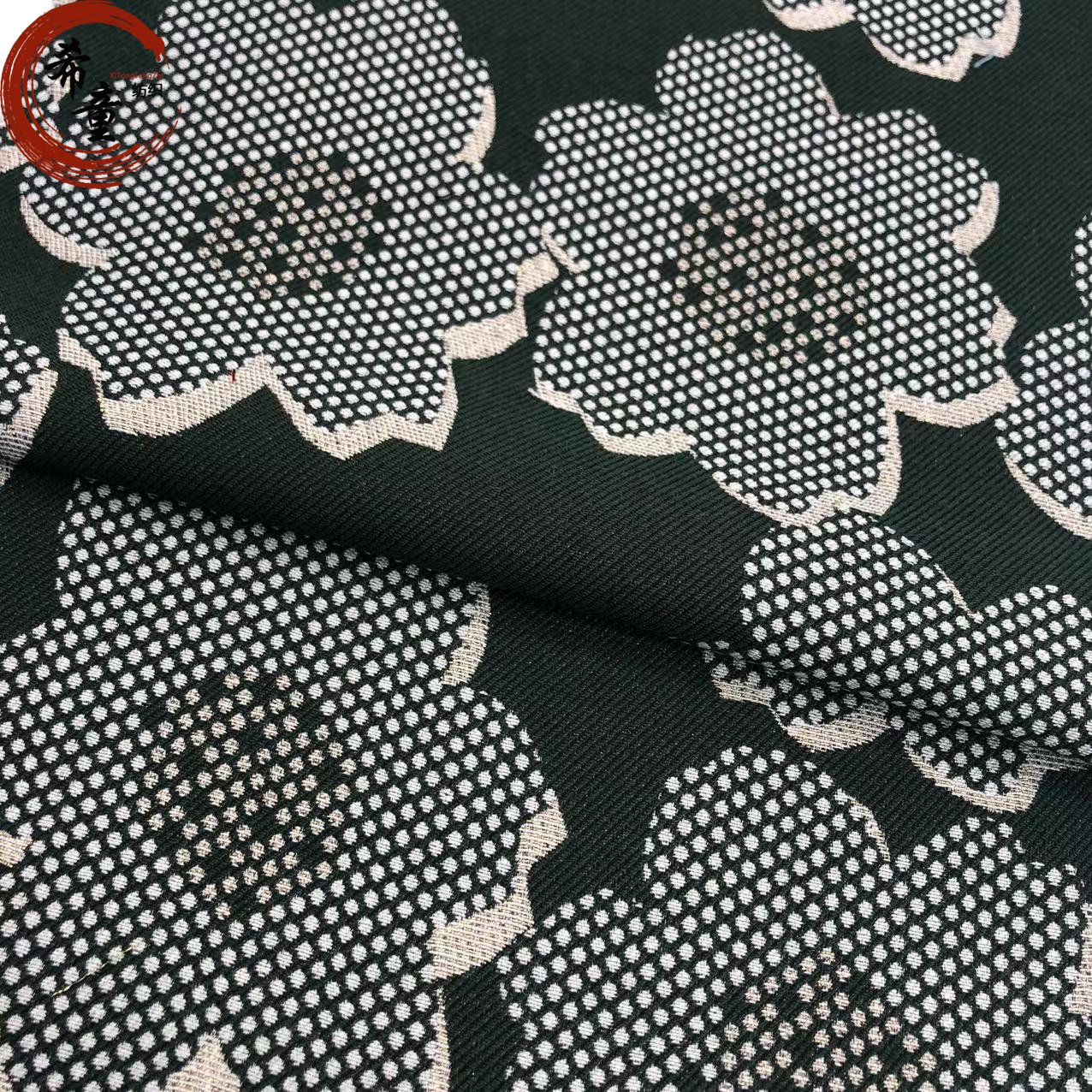 Metallic Jacquard brocade fabric top Quality 100% Polyester fabric for dress garment 3D pattern jacquard