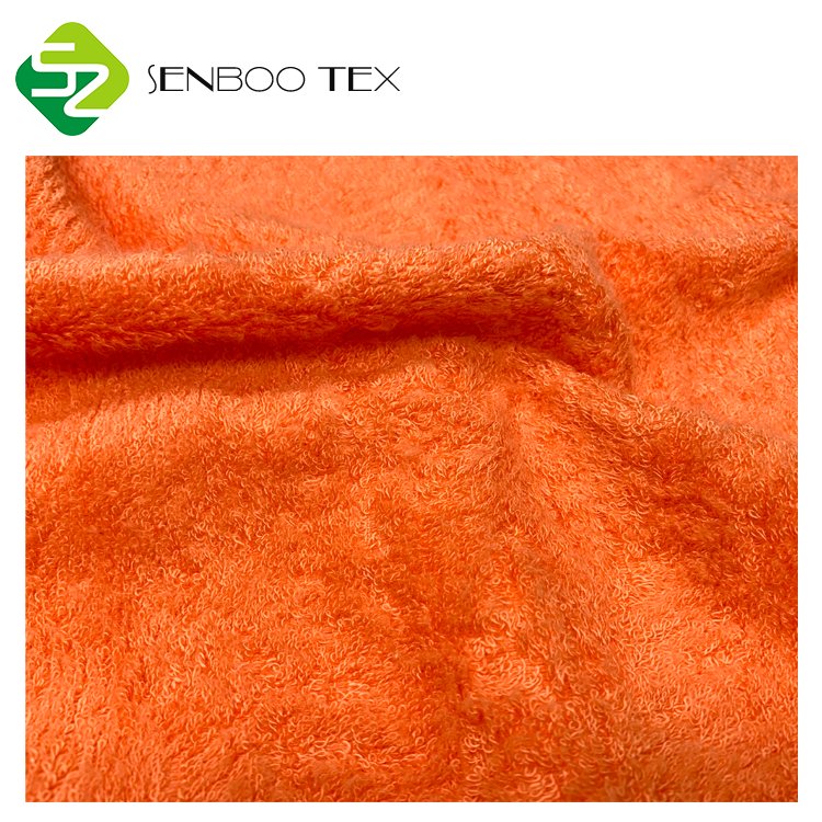 OEKOTEX 100 certified 90% bamboo 10% polyester 400gsm terry towelling loop fabric for baby towels