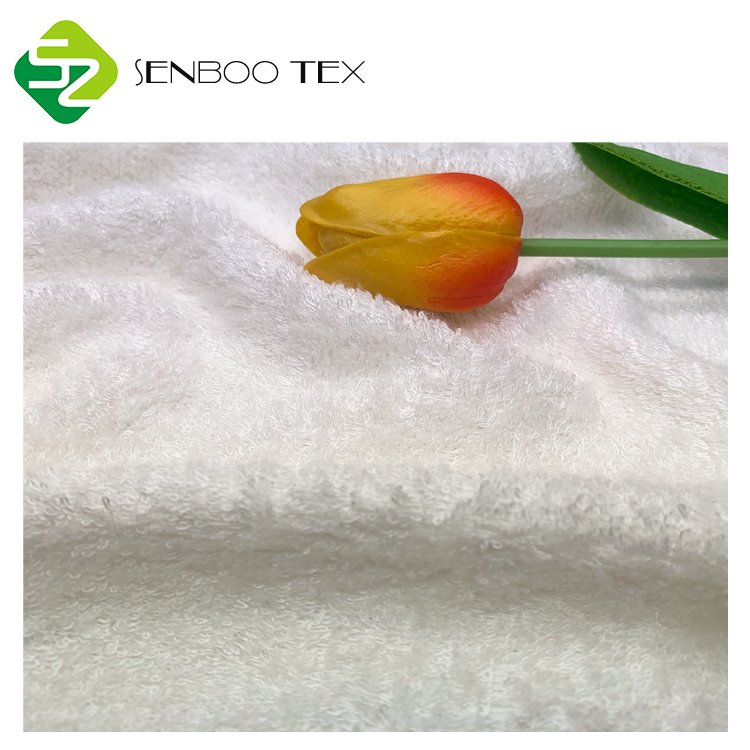 OEKOTEX 100 certified 90% bamboo 10% polyester 400gsm terry towelling loop fabric for baby towels