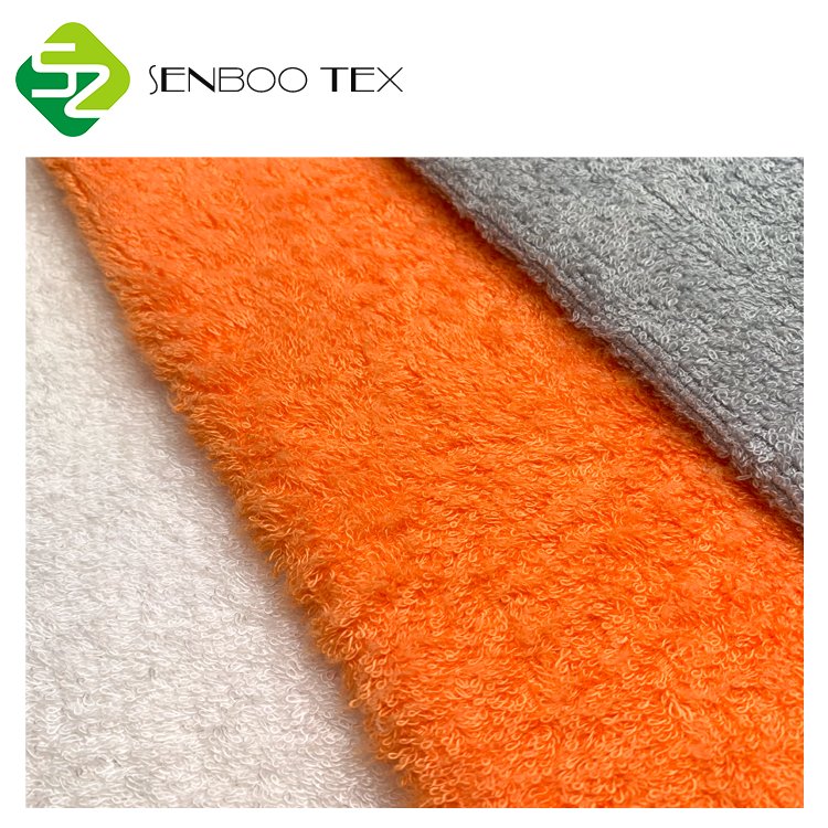 OEKOTEX 100 certified 90% bamboo 10% polyester 400gsm terry towelling loop fabric for baby towels