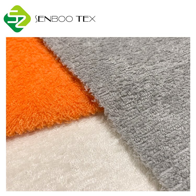 OEKOTEX 100 certified 90% bamboo 10% polyester 400gsm terry towelling loop fabric for baby towels