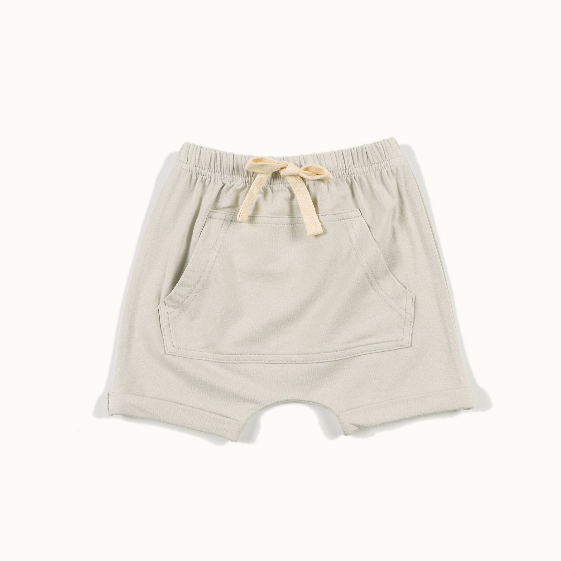 Custom Bamboo Sweat Shorts Cozy Lounge Kangaroo Pocket High Breathable Drawstring Summer Fabric Printed Baby Lounge Shorts Pants