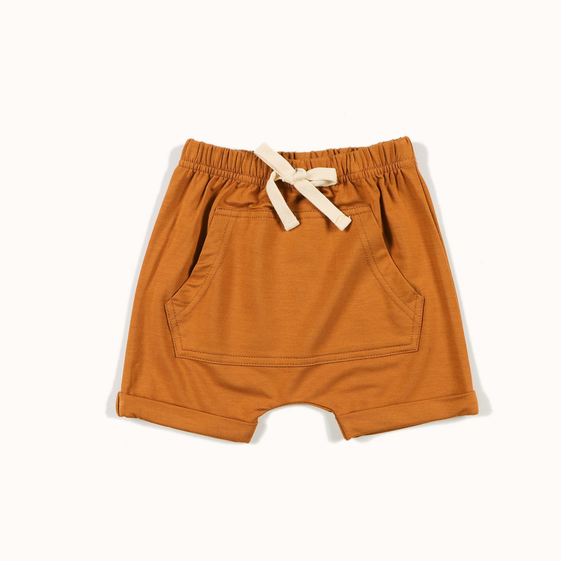 Custom Bamboo Sweat Shorts Cozy Lounge Kangaroo Pocket High Breathable Drawstring Summer Fabric Printed Baby Lounge Shorts Pants