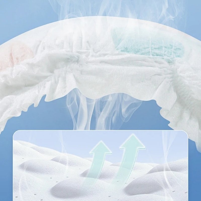 100% cotton disposable diaper surface layer, biodegradable cotton contact surface layer, super soft and comfortable