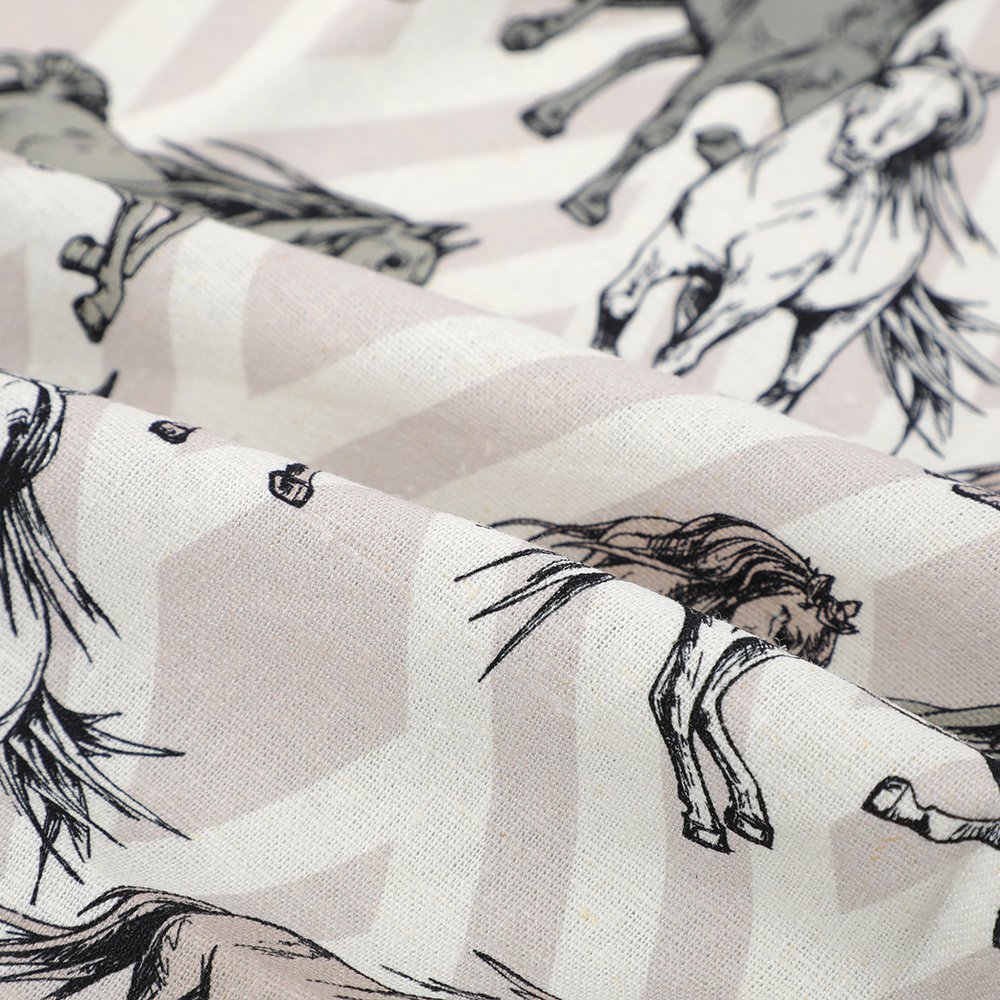 High quality custom digital printing 45%Viscose 55%linen spandex fabric for t-shirts