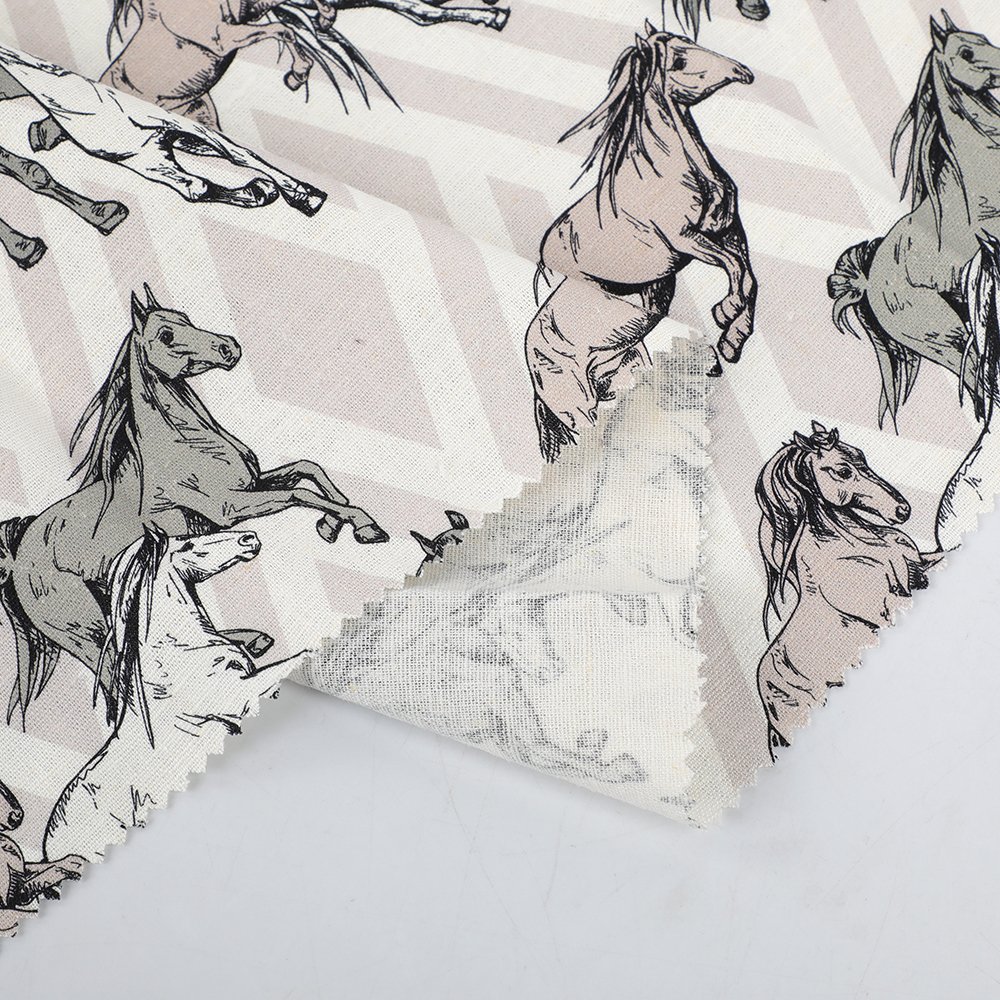 High quality custom digital printing 45%Viscose 55%linen spandex fabric for t-shirts
