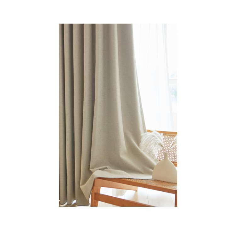 Excellent Standard Bedroom Curtain Full Blackout 2024 New Living Room Gray Color With Linen Fabric Sunshade Blocker