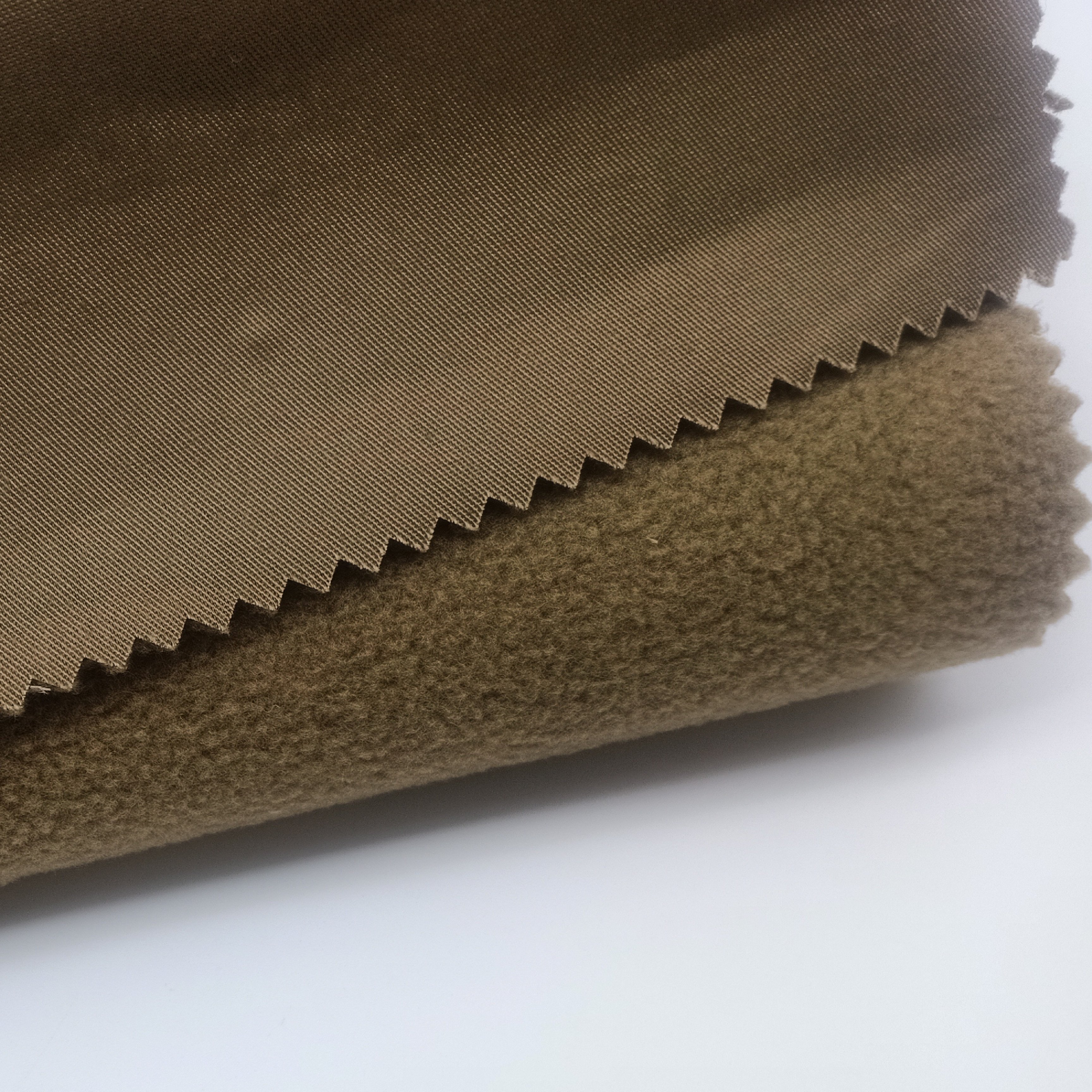 tc Composite fleece 65 cotton 35 polyester fabric warm for oil winter trousers