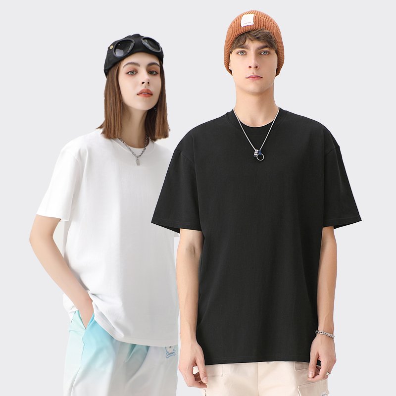 Unisex 180G T-Shirts for Men and Women Soft 100% Cotton and Polyester Embroidered Logo Light O-Neck Fitted Knitted Fabric