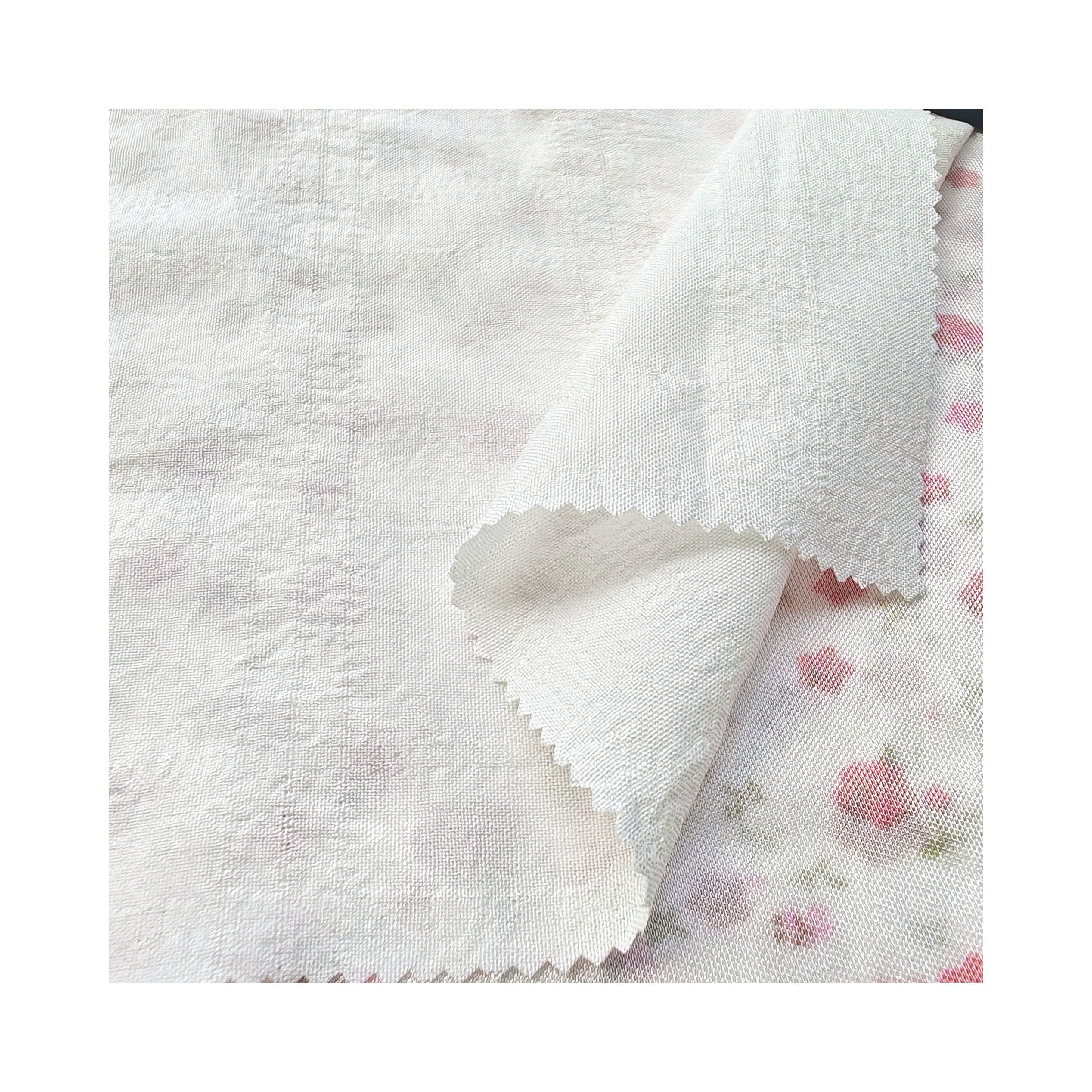In Stock Polyester Clothing 105gsm Blouses Shirts Trousers Dress Fabric Crepe 100% Polyester Fabric For Women