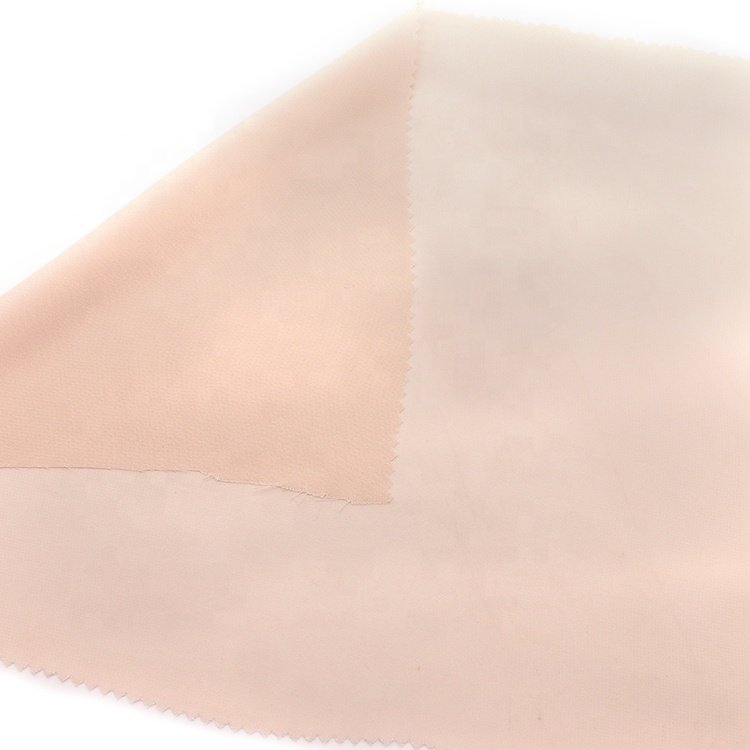 Beige 100% polyester pure chiffon fabric
