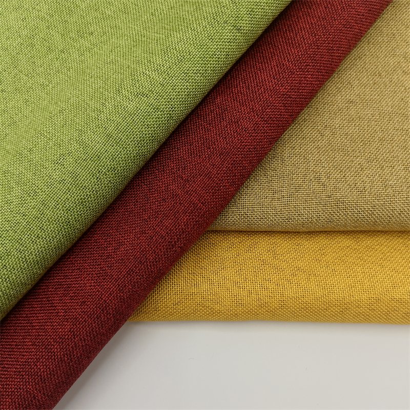 Hot Selling Upholstery Furniture 100% Polyester Linen Look Sofa Fabric for Home Textile Room Curtains Sofa