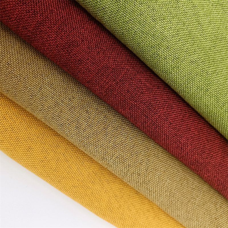 Hot Selling Upholstery Furniture 100% Polyester Linen Look Sofa Fabric for Home Textile Room Curtains Sofa