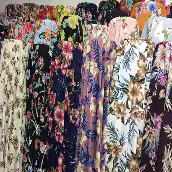 New design beautiful rayon woven digital print fabric for women dress