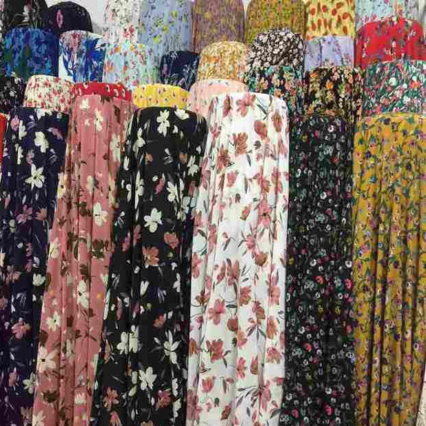 New design beautiful rayon woven digital print fabric for women dress