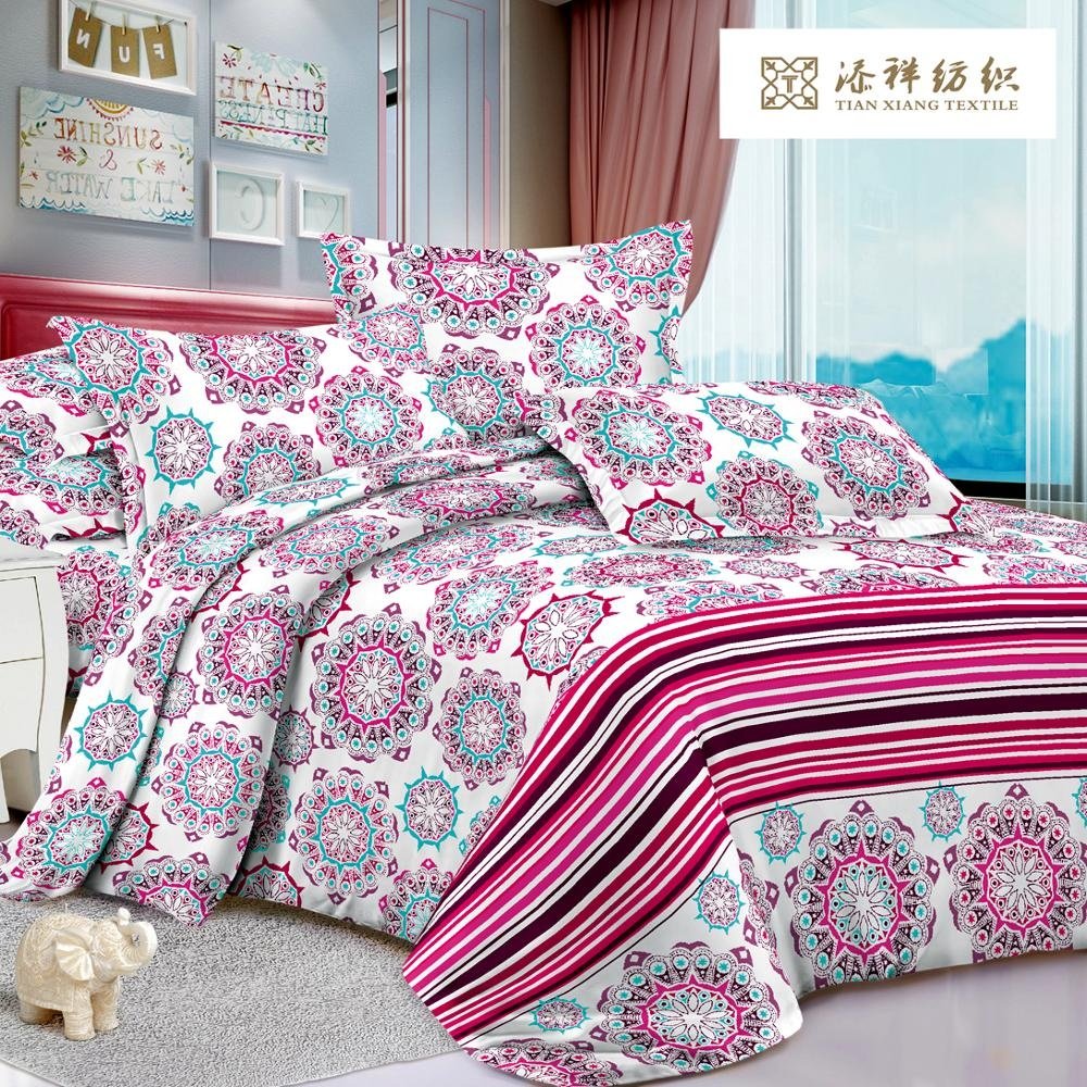 bedsheet wholesale microfiber printed fabric for 3d bedsheet fabric stock lot 100% polyester microfiber bed sheet fabric