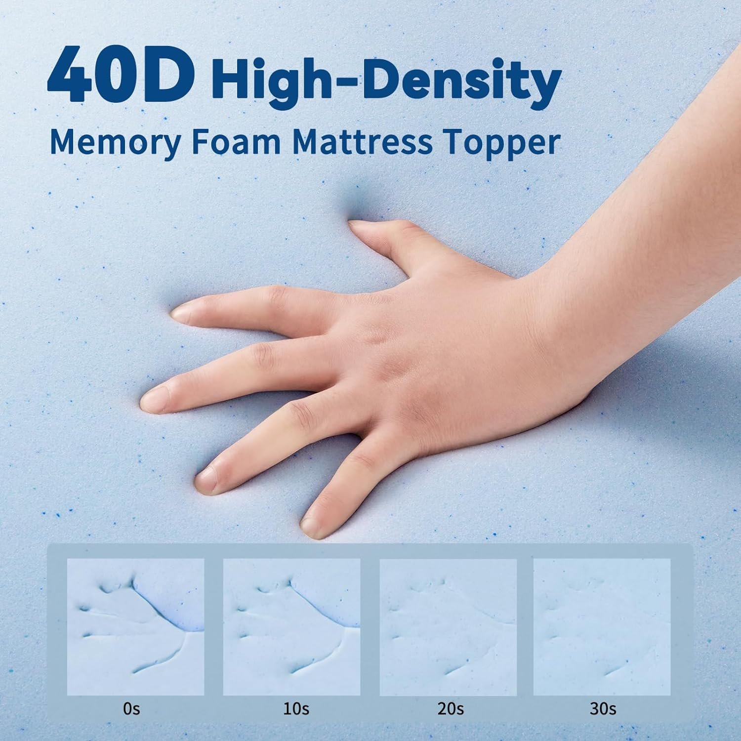 Top Selling Mattress Topper Queen Cooling Gel Infused Memory Foam Bed Toppers 3 Inch Thick Soft Mattress Pads for Sleep
