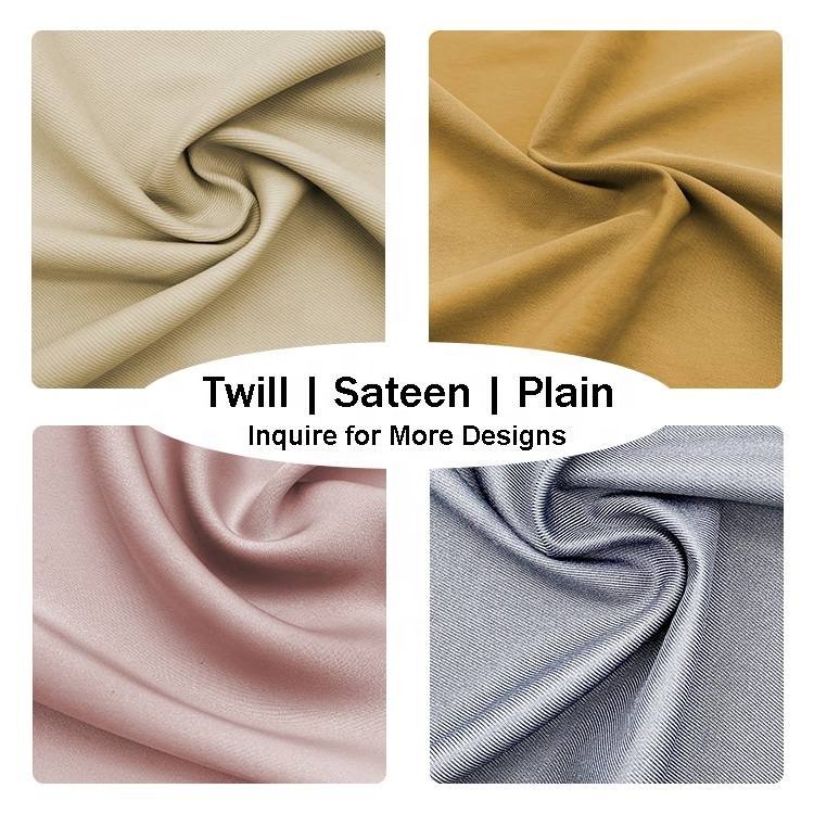 Satin twill jacquard taffeta 4 way stretch woven Polyester fabric dress clothing roll elastane spandex 100% polyester fabric