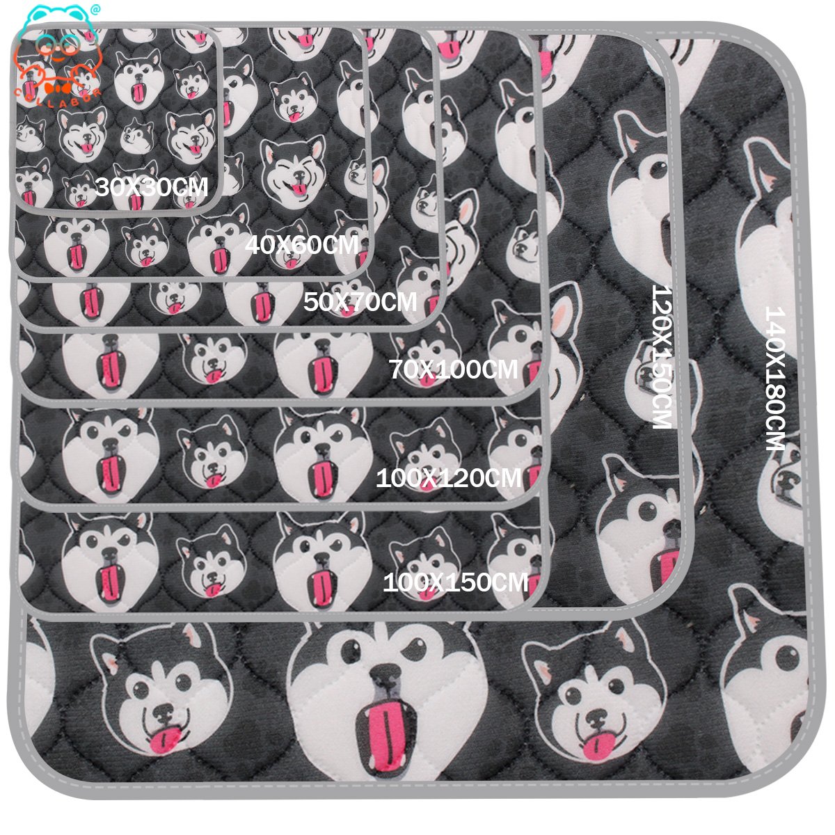 COLLABOR 10 Color Print Reusable Pee Pads For Pets Bamboo Charcoal Manufacturer Training Reusable Dog Pee Pad Washable Pet Clean