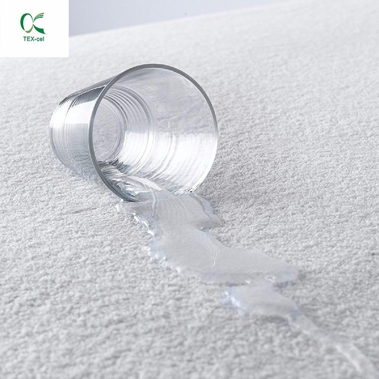 70% Bamboo Terry Towelling Fabric Laminated With 0.02mm TPU Film
