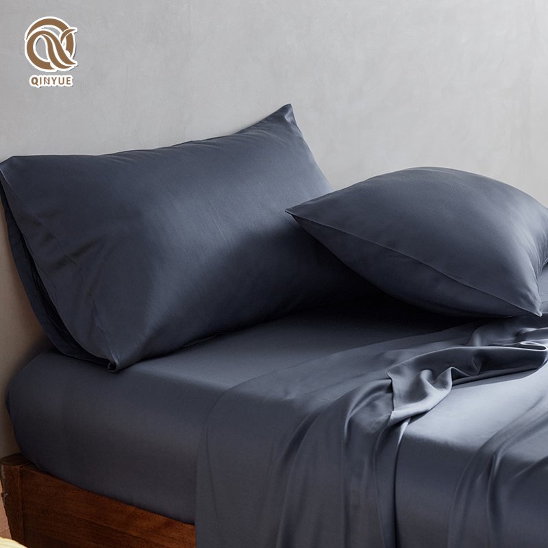 wholesale OEKO-TEX Certification Envelope solid color king size Bamboo pillowcase bedding set