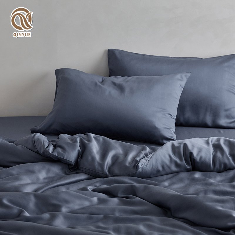 wholesale OEKO-TEX Certification Envelope solid color king size Bamboo pillowcase bedding set