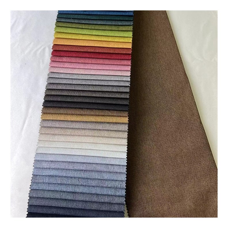 CC-EN-176 Hot Sale European Market 100% Polyester Linen Fabric Upholstery Fabric For Sofa