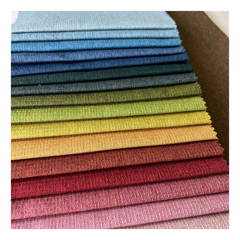 CC-EN-176 Hot Sale European Market 100% Polyester Linen Fabric Upholstery Fabric For Sofa