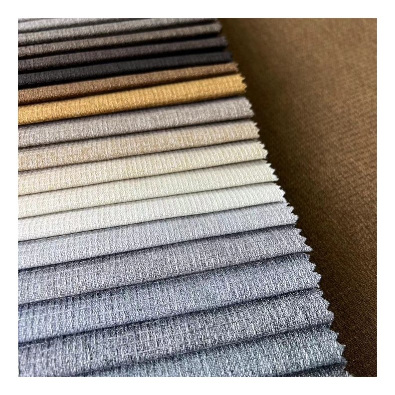 CC-EN-176 Hot Sale European Market 100% Polyester Linen Fabric Upholstery Fabric For Sofa