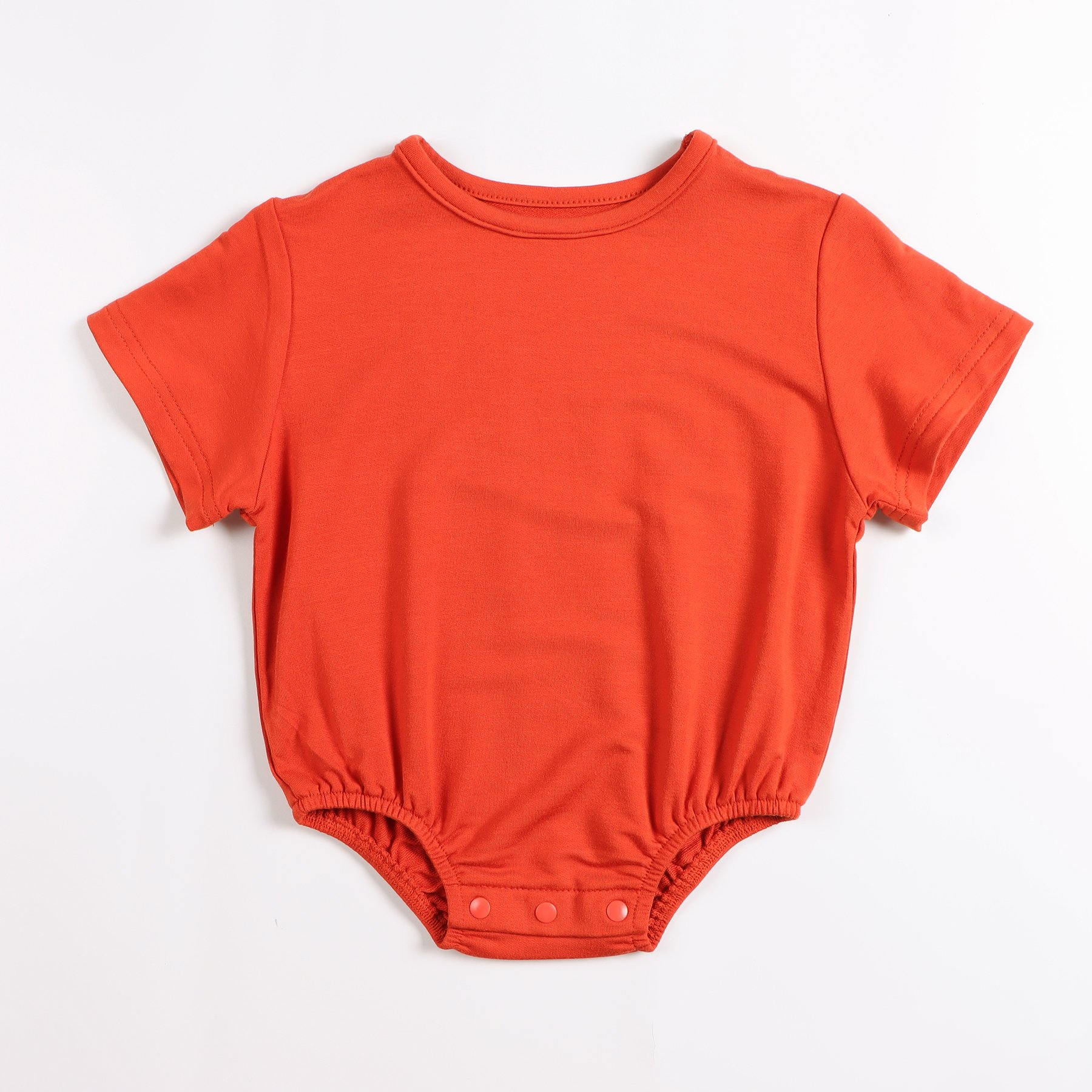 Brand Customization Baby Rompers Summer Short Sleeve Bamboo Oversized Bubble Baby Romper Customized Logo Casual Unisex Knitted