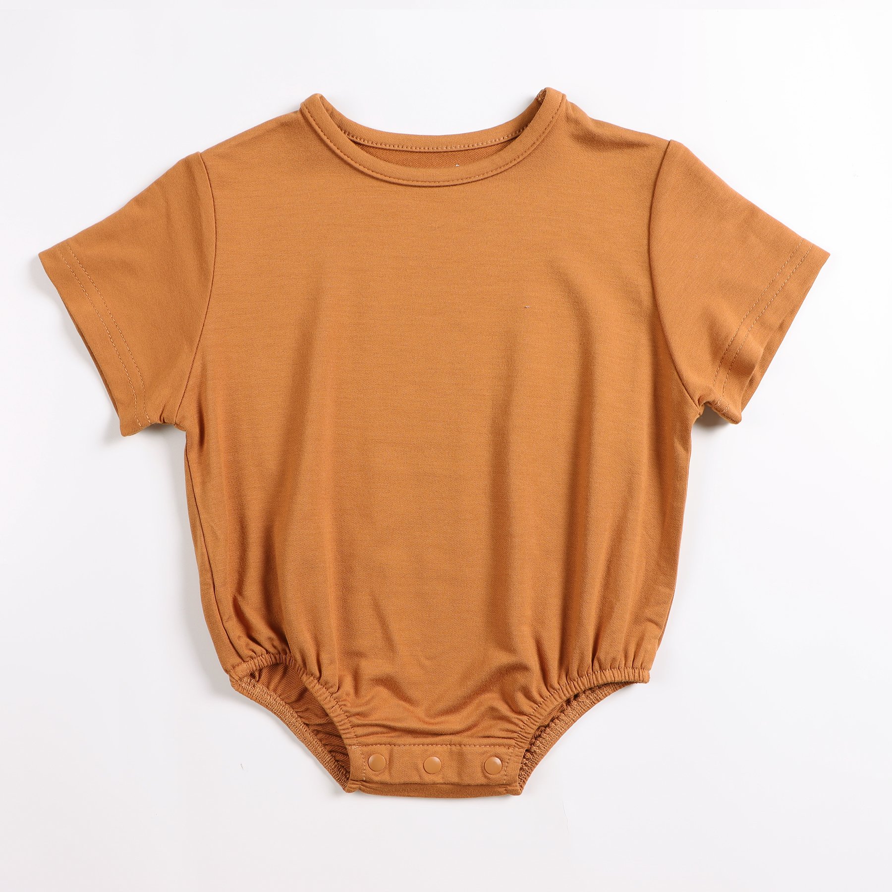Brand Customization Baby Rompers Summer Short Sleeve Bamboo Oversized Bubble Baby Romper Customized Logo Casual Unisex Knitted