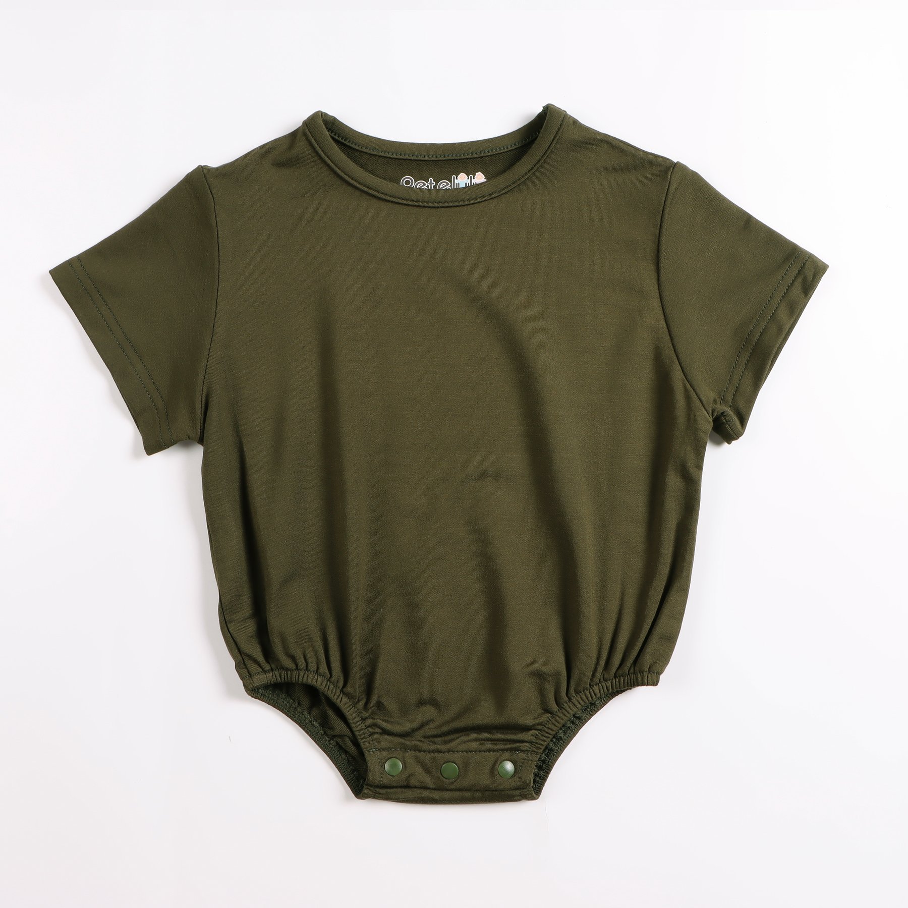 Brand Customization Baby Rompers Summer Short Sleeve Bamboo Oversized Bubble Baby Romper Customized Logo Casual Unisex Knitted