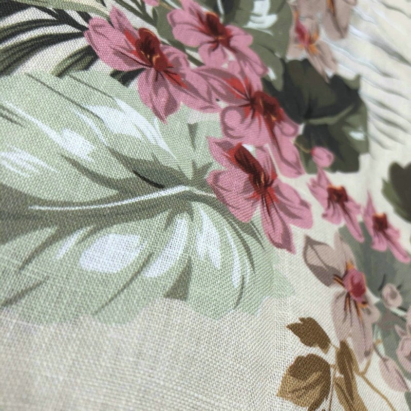 Fabric Custom Digital Printing 14S 150GSM 100% Linen Linen Fabric for Shirt Opp Bag Poplin Fabric Woven Plain Digital Printed