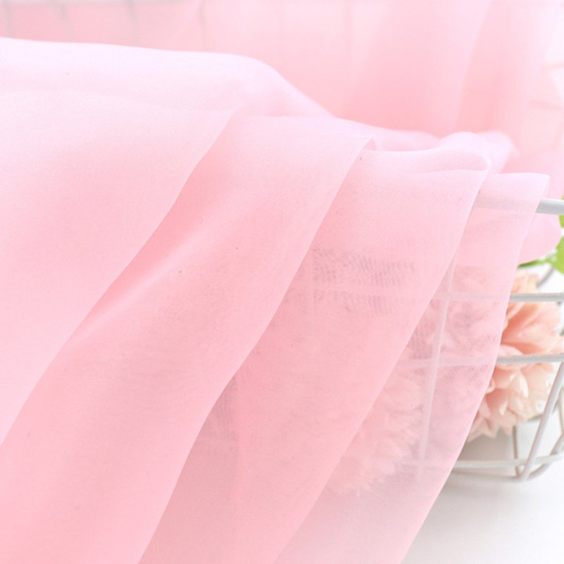 2040 lightweight 100% polyester Pearl organza chiffon fabric for women's dress