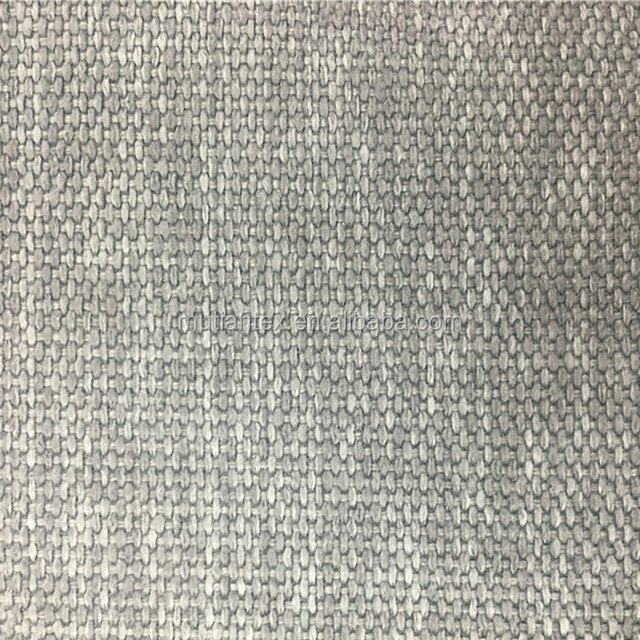 china supply flocking 100% polyester faux linen sofa fabric flocking polyester linen fabric for pillows