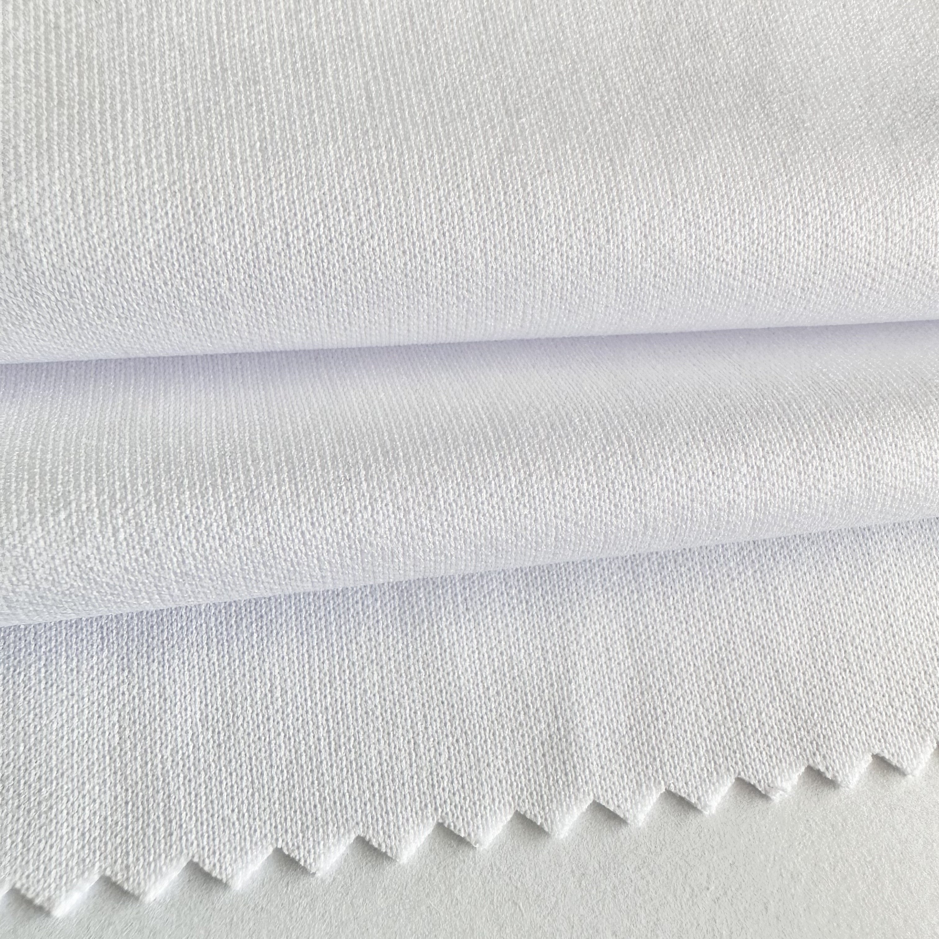 Stock Lot Polydex fabric Sublimation Roll 100% Polyester Interlock Jersey White Fabric For Sublimation Printing
