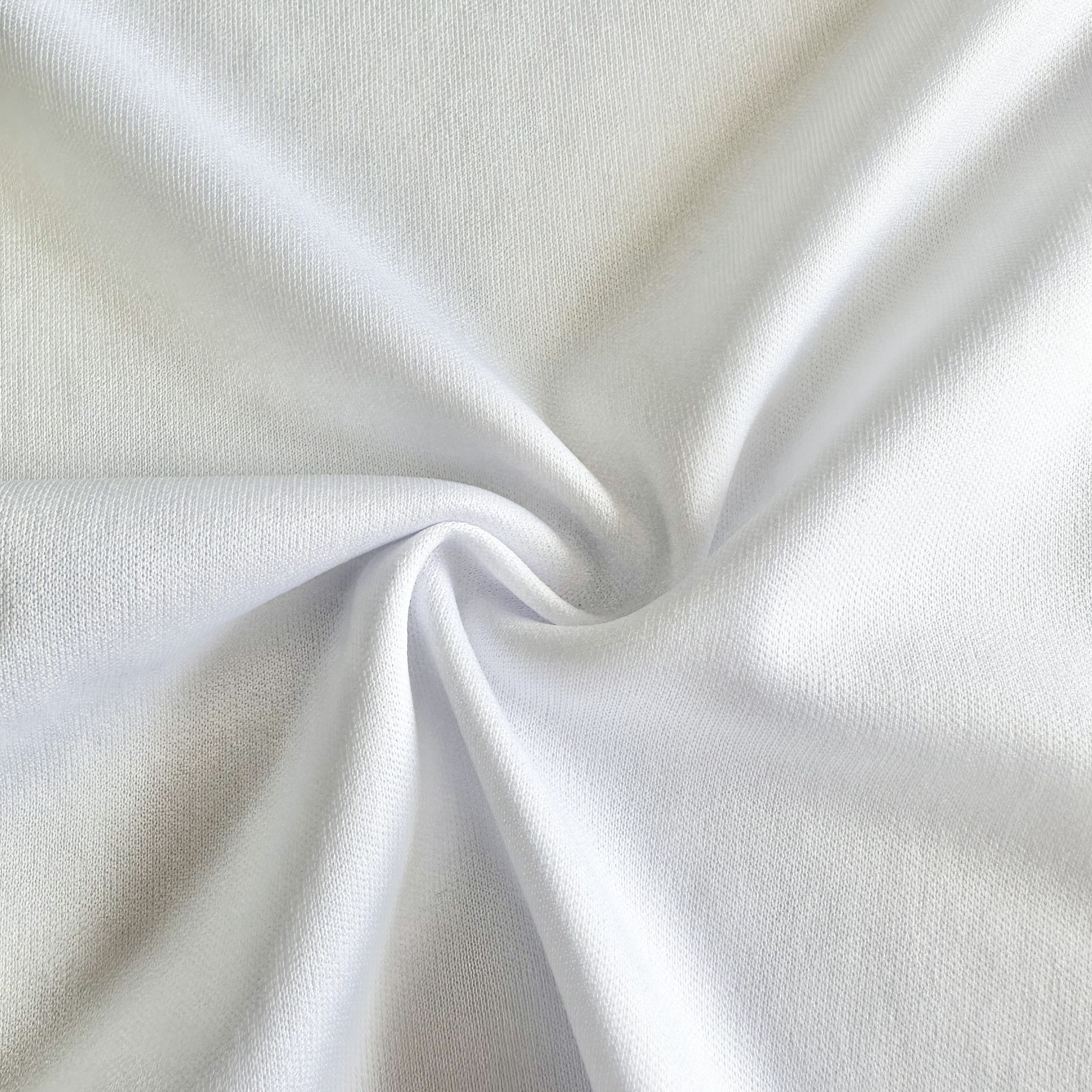 Stock Lot Polydex fabric Sublimation Roll 100% Polyester Interlock Jersey White Fabric For Sublimation Printing