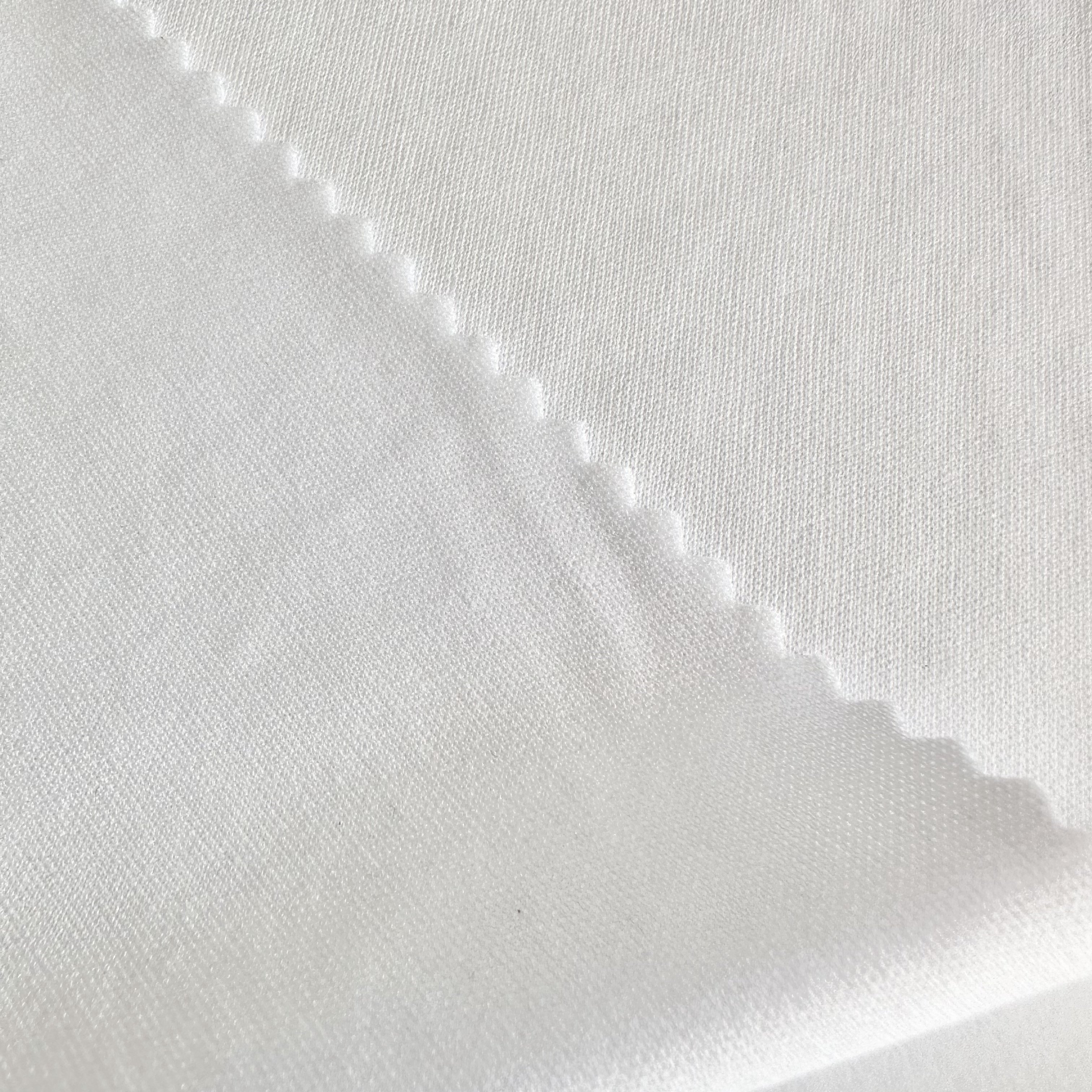 Stock Lot Polydex fabric Sublimation Roll 100% Polyester Interlock Jersey White Fabric For Sublimation Printing