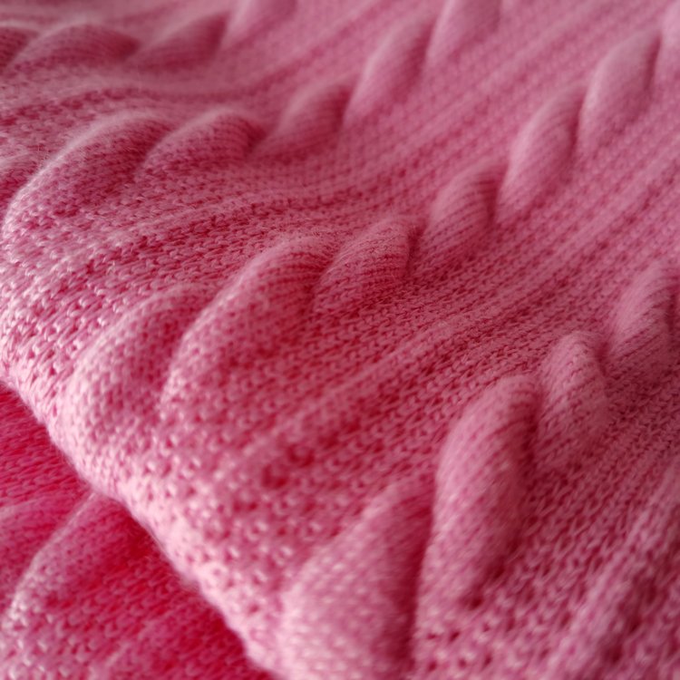 Hot sales Plain Dye Polyester spandex sweater stretch jacquard Knit Fabric